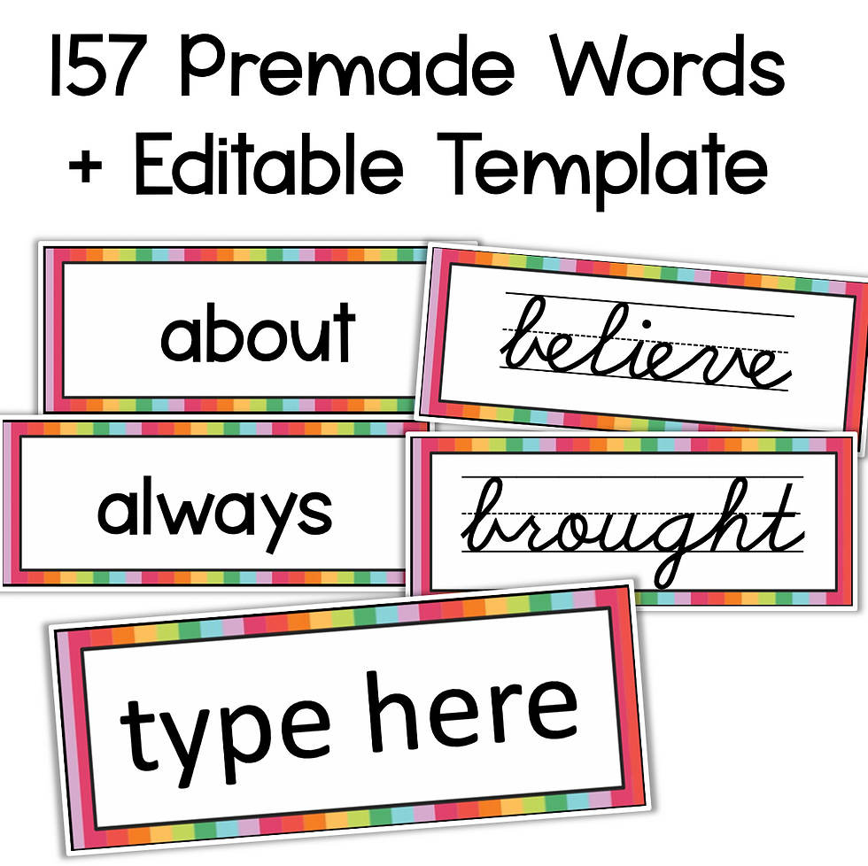 Editable word wall