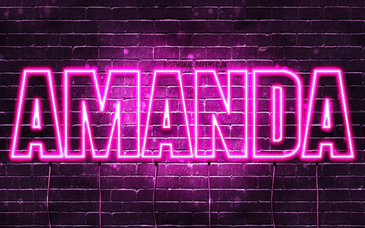 Download wallpapers amanda k wallpapers with names female names amanda name purple neon lights horizontal text picture with amanda name for desktop free pictures for desktop free