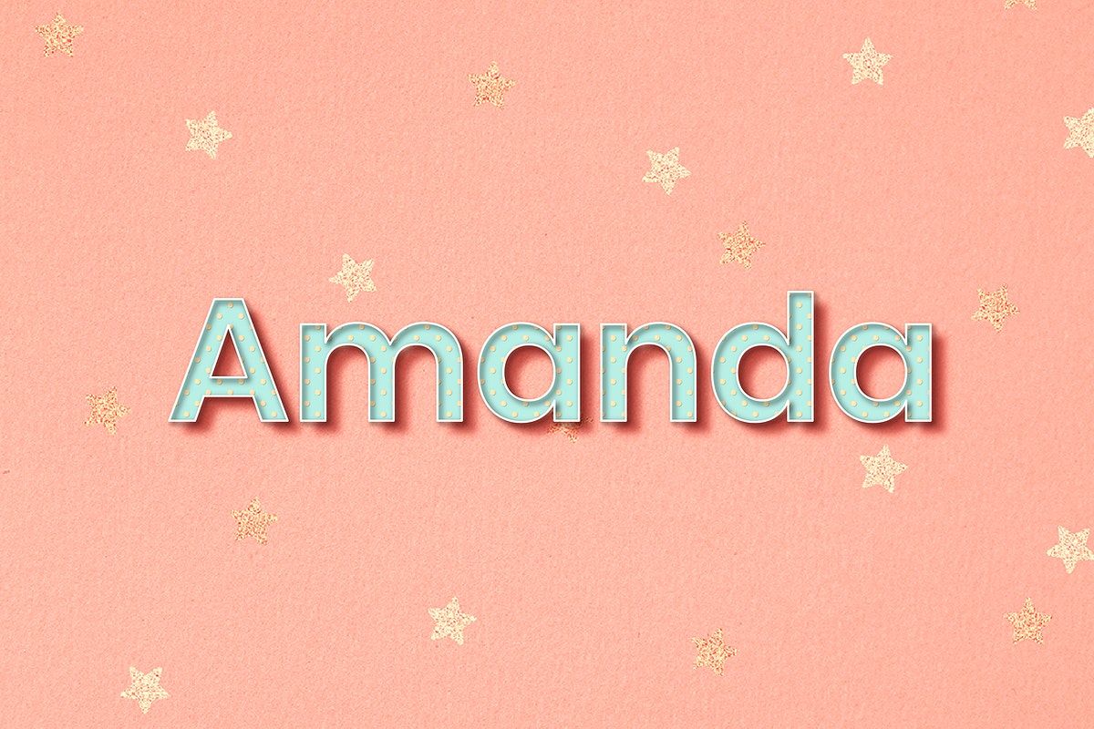 Amanda female name typography vector free image by rawpixel wit vector free amanda typography