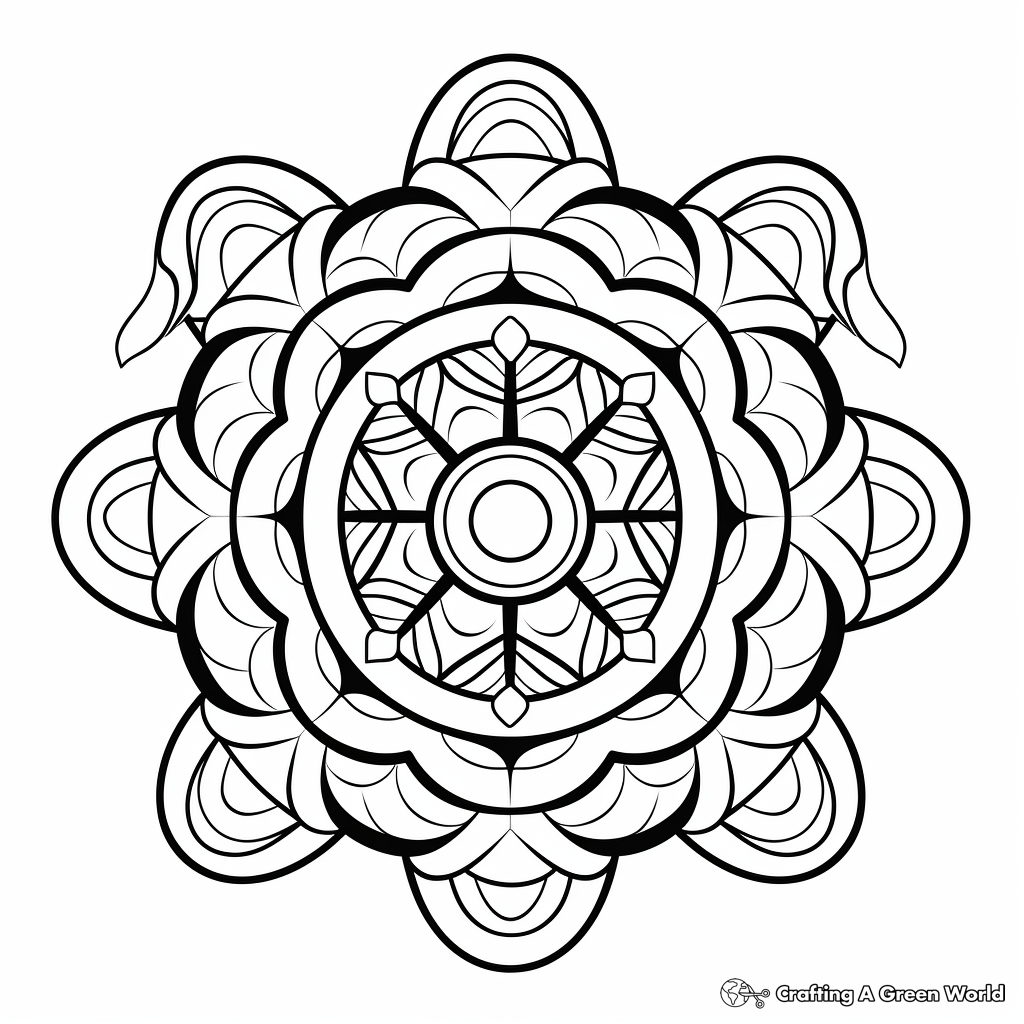 Turtle mandala coloring pages