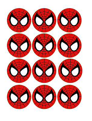 Spiderman edible paper cupcake cookie toppers choose size pre cut