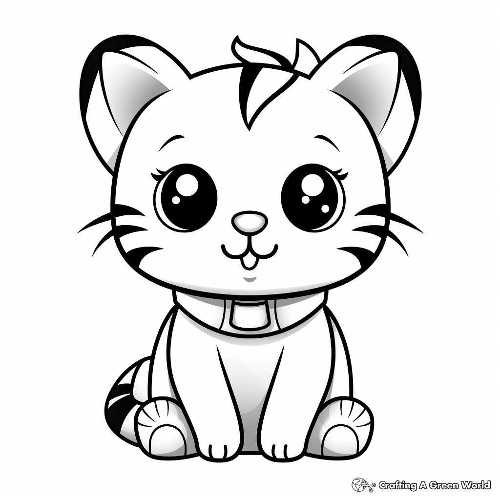 Hamster kitty coloring pages
