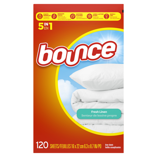 Bounce fresh linen fabric softener sheets hy