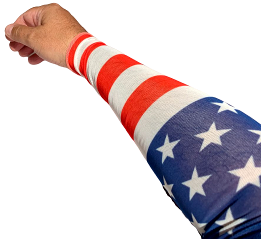 American flag arm sleeve tattoo fabric usa stars red white blue patriotic elbow