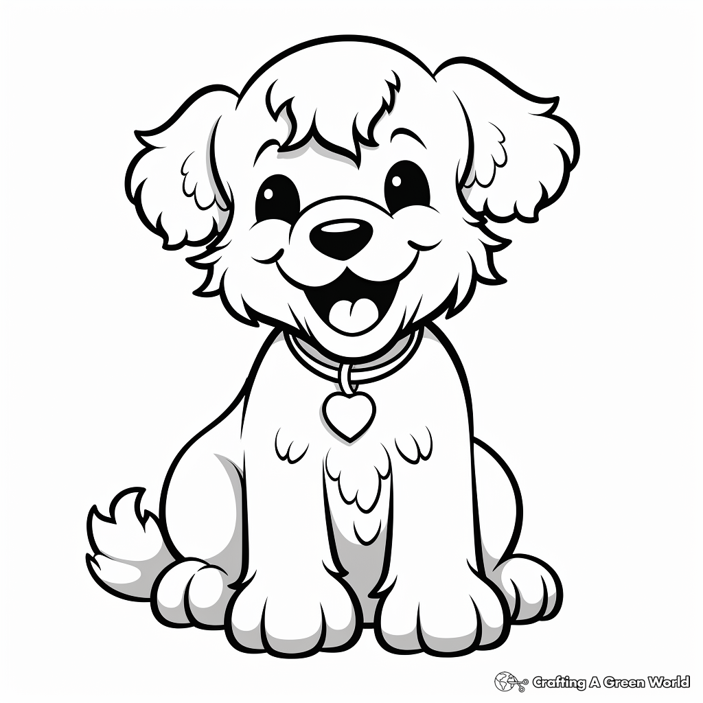 Poodle dog coloring pages