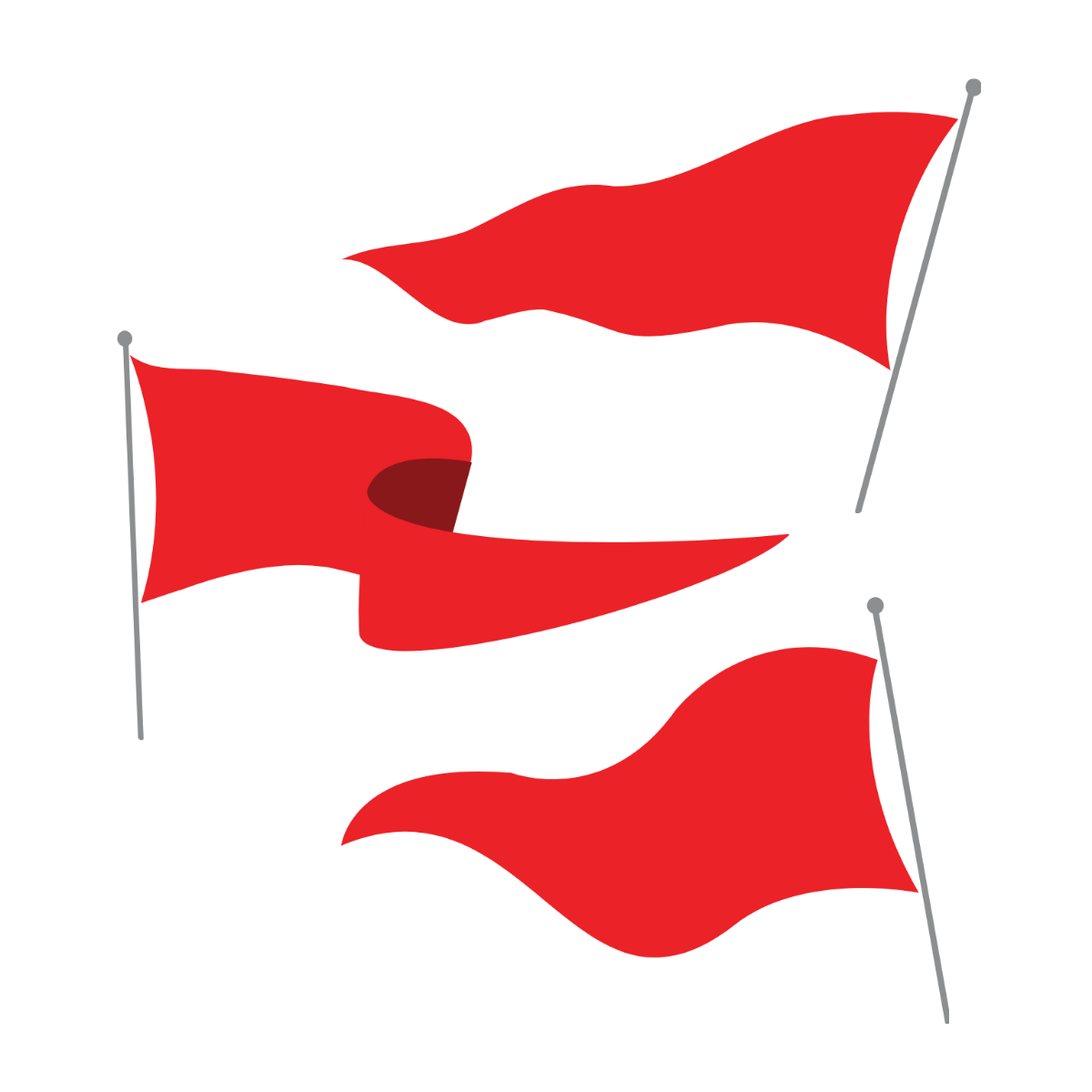 Free waving flag