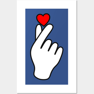 Korean finger heart posters and art prints for sale