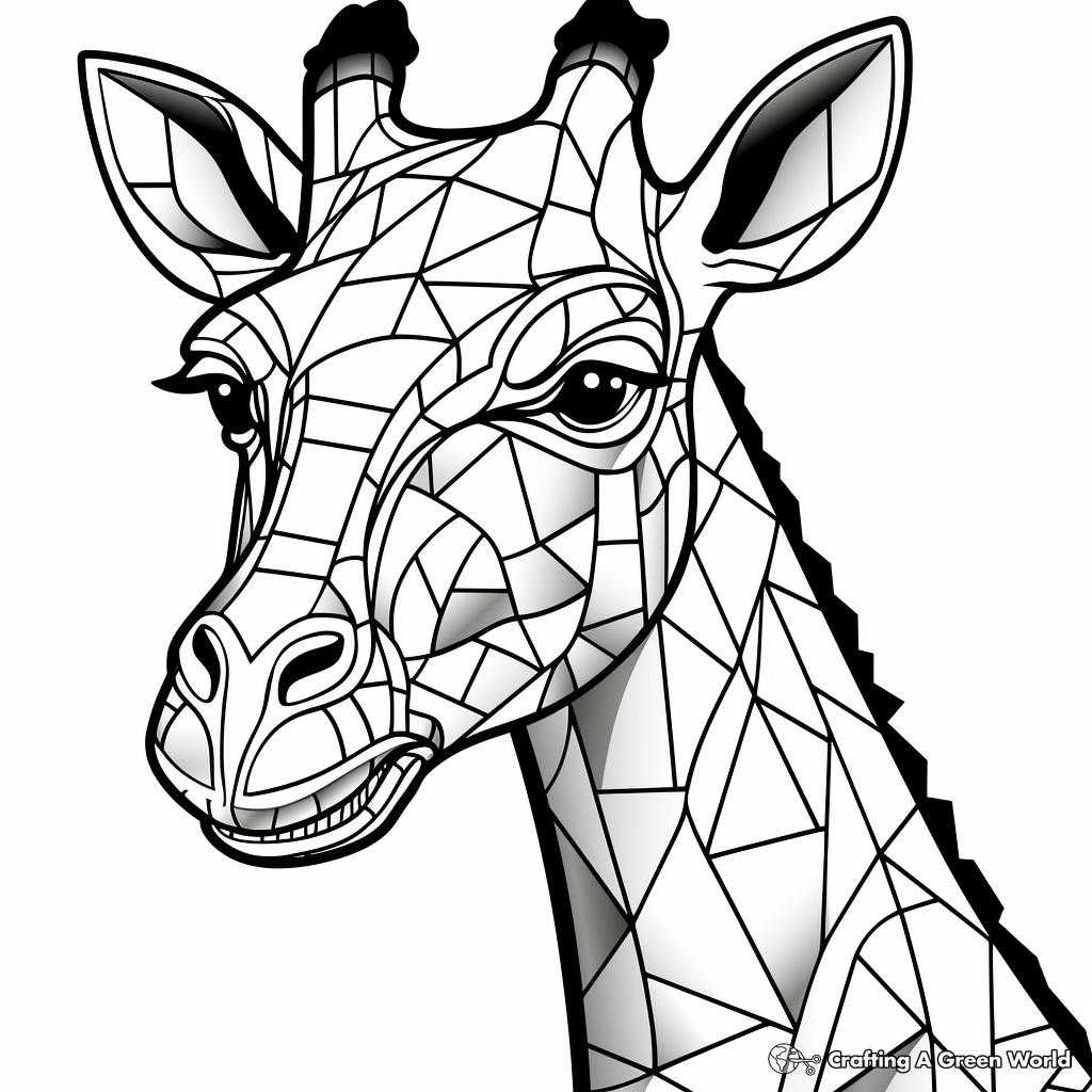 Animal mosaic coloring pages