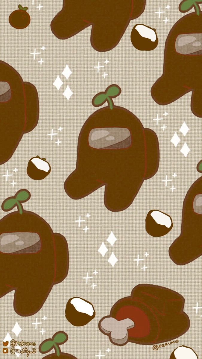 Brown fit among us character wallpaper iphone cute cute wallpapers pink wallpaper iphone