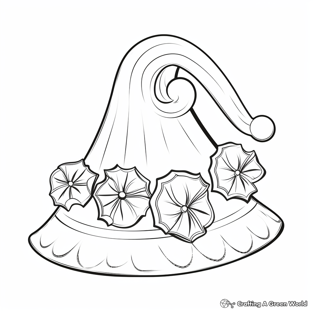 Santa hat coloring pages