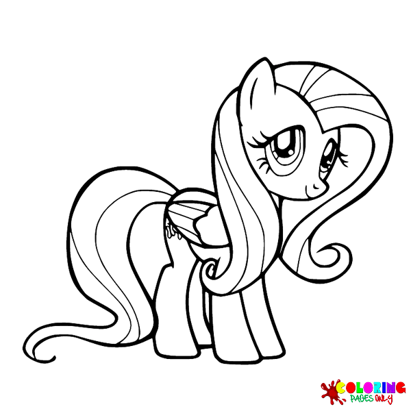 Fluttershy coloring pages