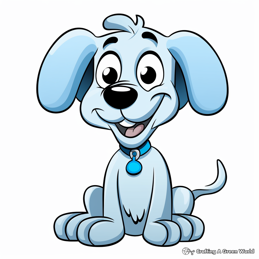 Blue dog coloring pages