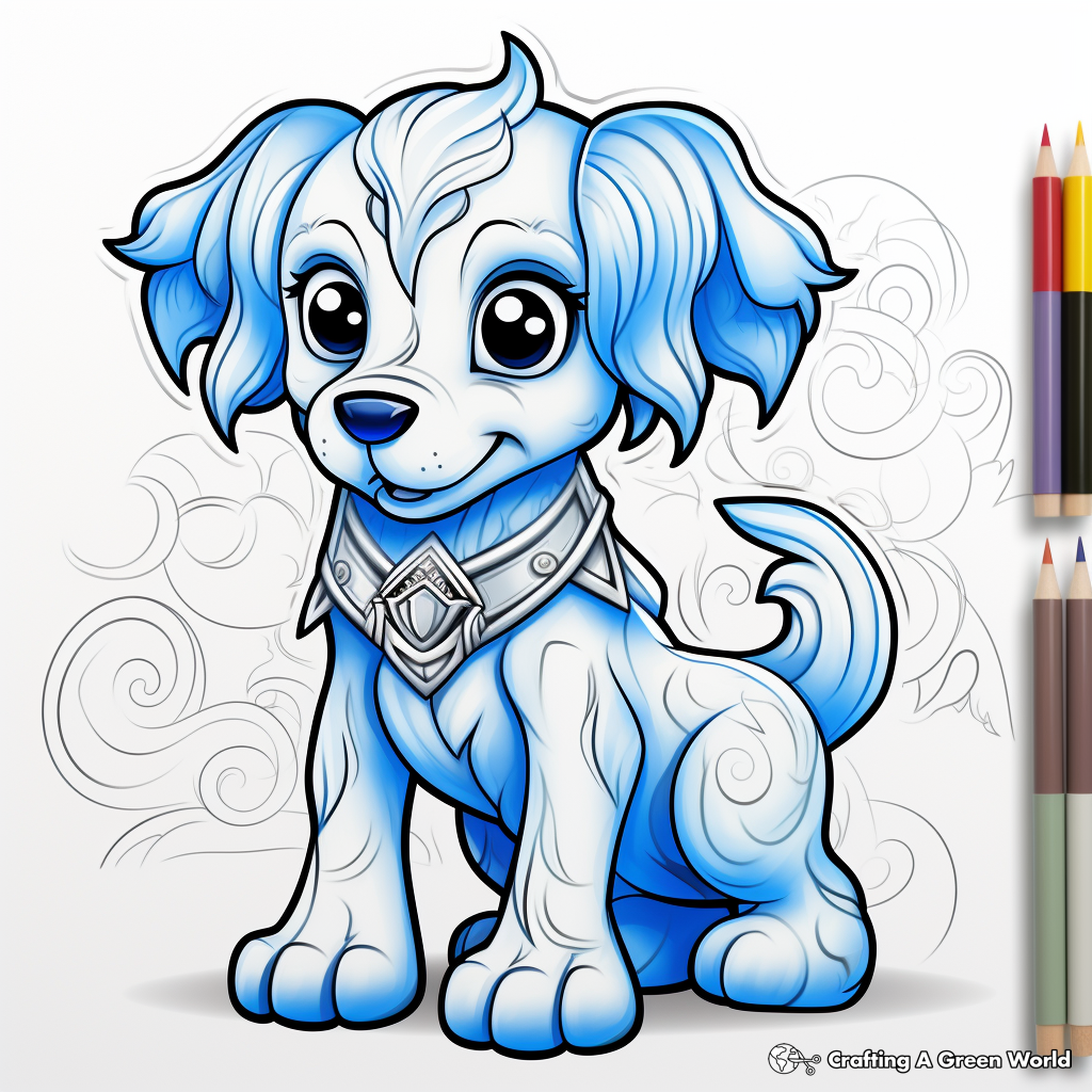 Blue dog coloring pages