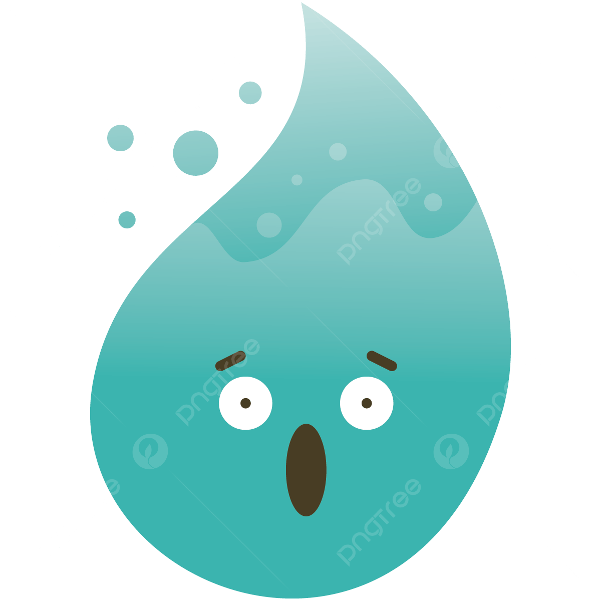 Water drop emoji shocked expression vector water drop emoticon shocked png and vector with transparent background for free download