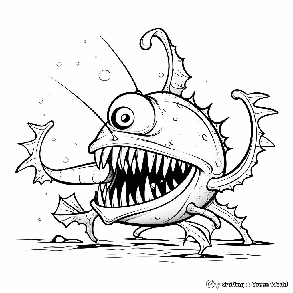 Angler fish coloring pages