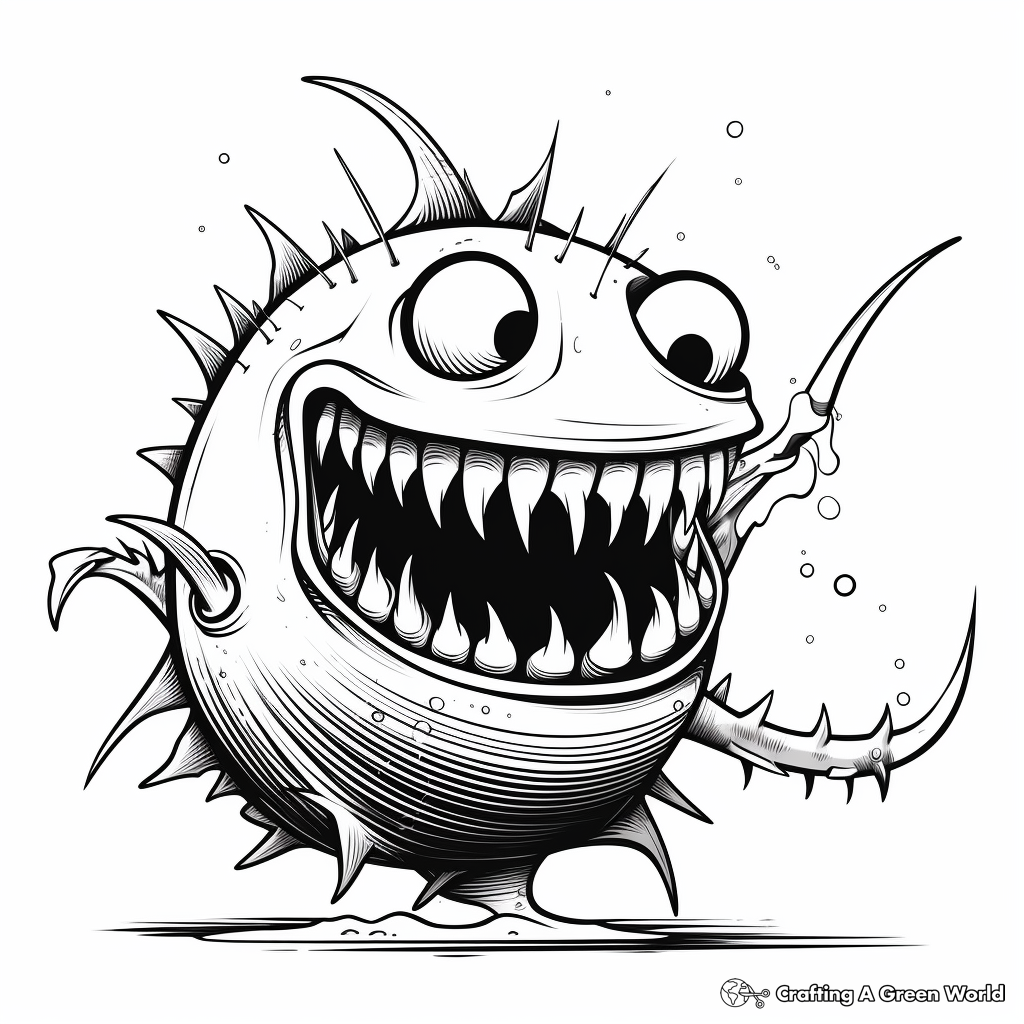 Angler fish coloring pages