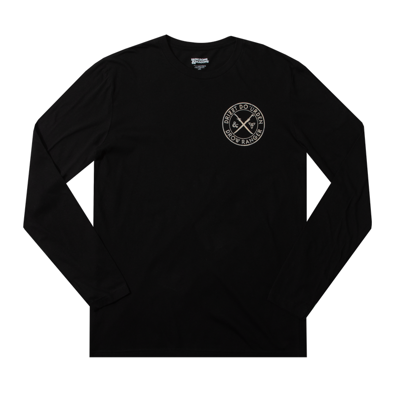 Dungeons dragons drizzt from darkness black long sleeve