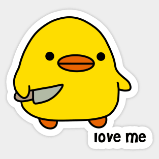 Chick with knife meme stickers for sale