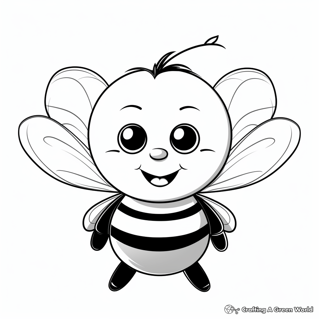 B is for bee coloring pages