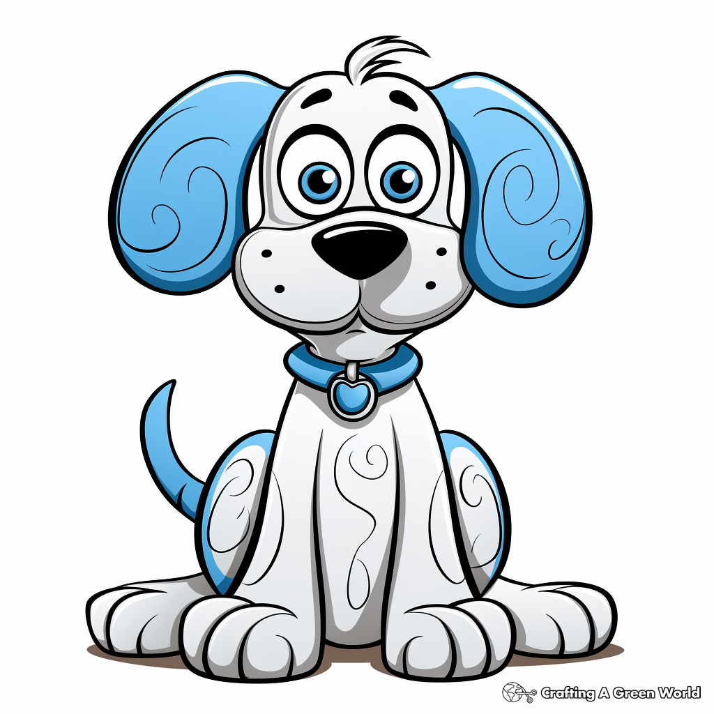 Blue dog coloring pages