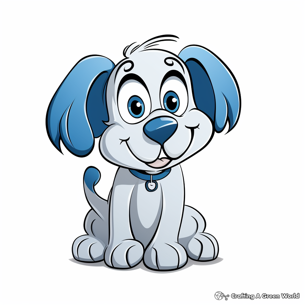 Blue dog coloring pages