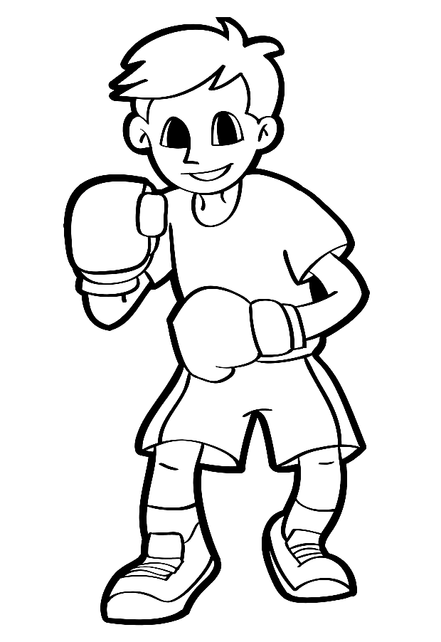 Boxing coloring pages printable for free download