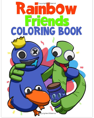 Rainbow friends loring book kids drawing activity gift boys girls game art fun