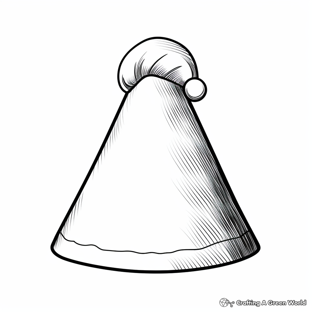 Santa hat coloring pages