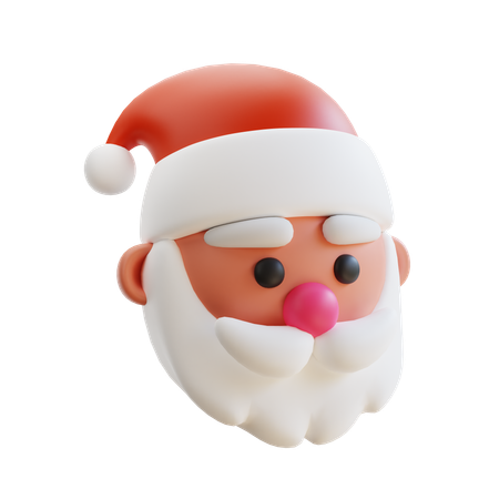 D santa head illustrations