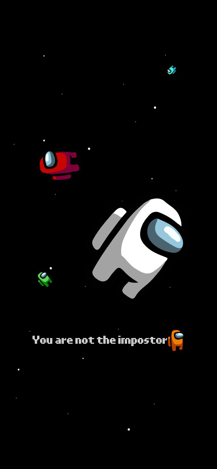 Among us you are not the impostor lockscreen abstract iphone wallpaper gaming wallpapers mobile wallpaper