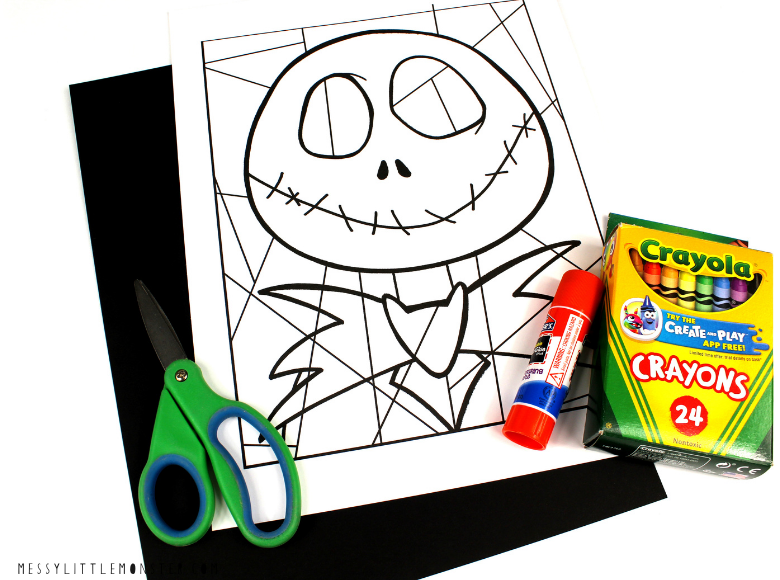 Jack skellington nightmare before christmas coloring page