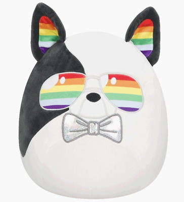 Squishmallows dog lamont the pride french bulldog â plush rainbow lgbtq lgbt