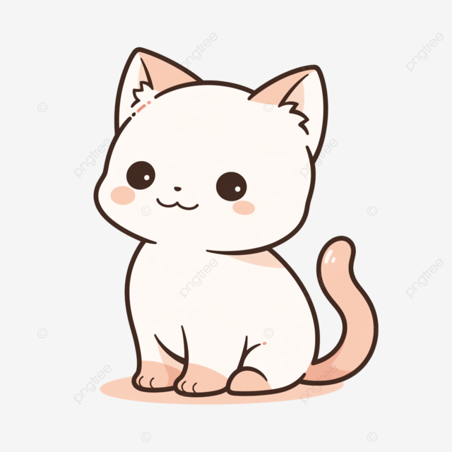 Elementos dibujados a mano lindo gatito de dibujos animados png dibujos un lindo gatito dibujos animados pintado a mano png imagen para dcarga gratuita