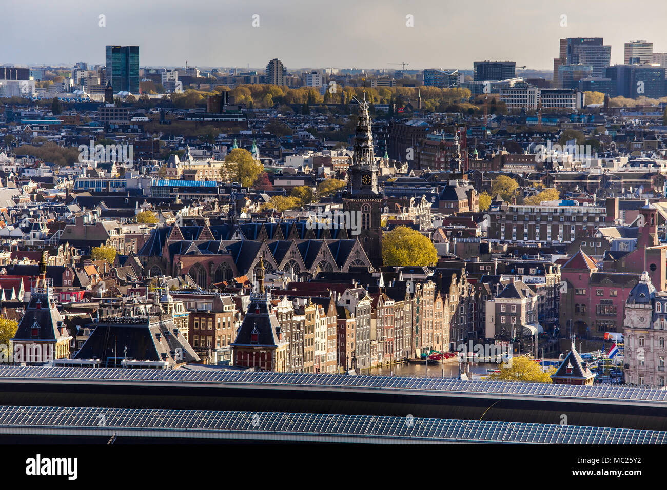 Aerial view of amsterdam city hi