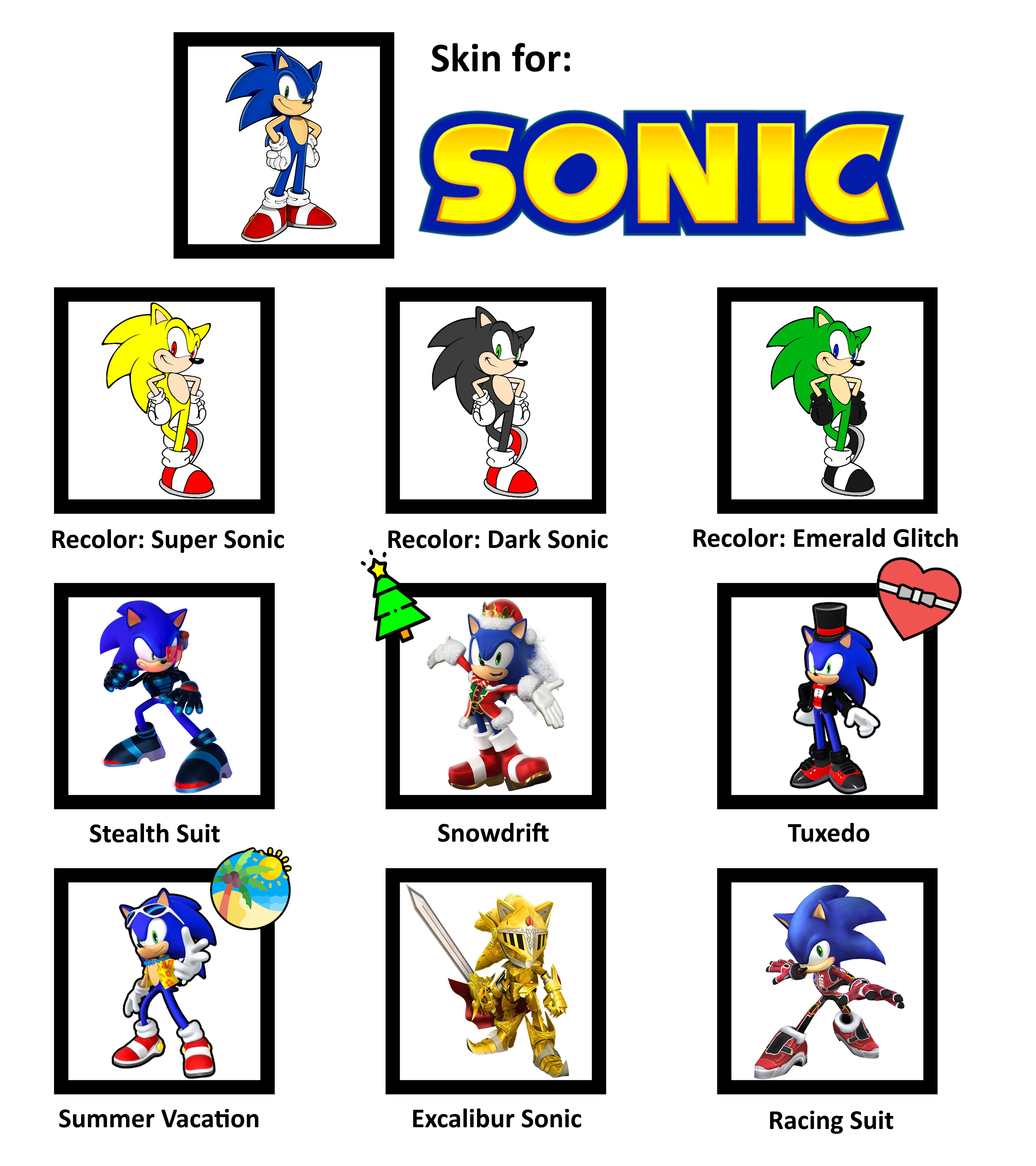 Skins for sonic by maxime