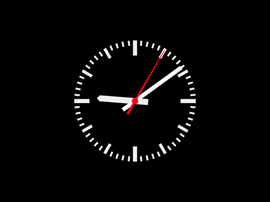 Analog din clock screensaver