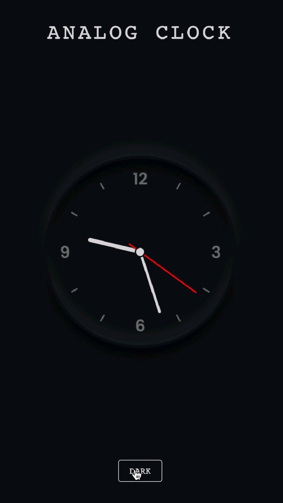 Analog clock with darklight theme iphone wallpaper clock clock wallpaper analog clock