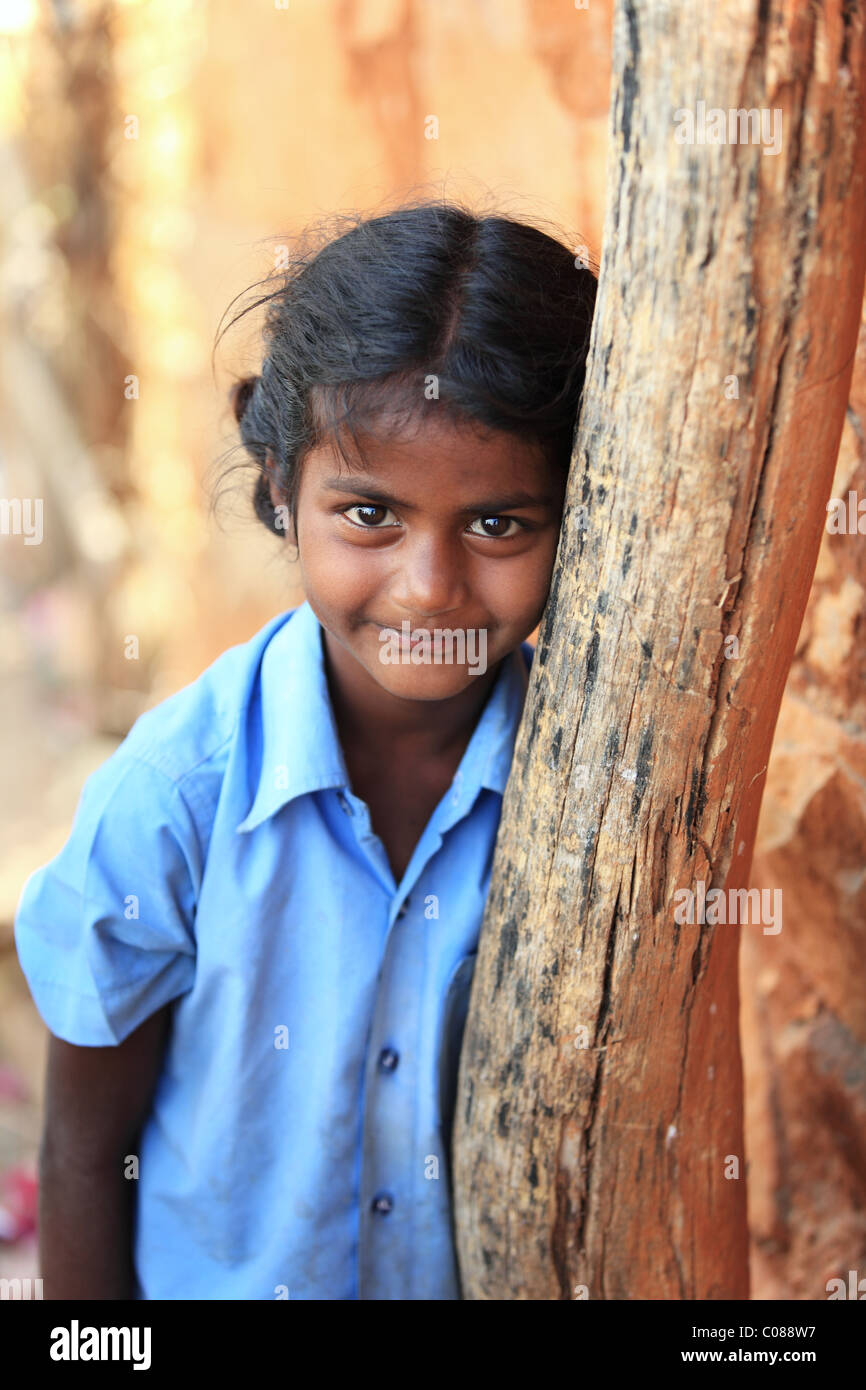 Girl andhra pradesh south india stock photo