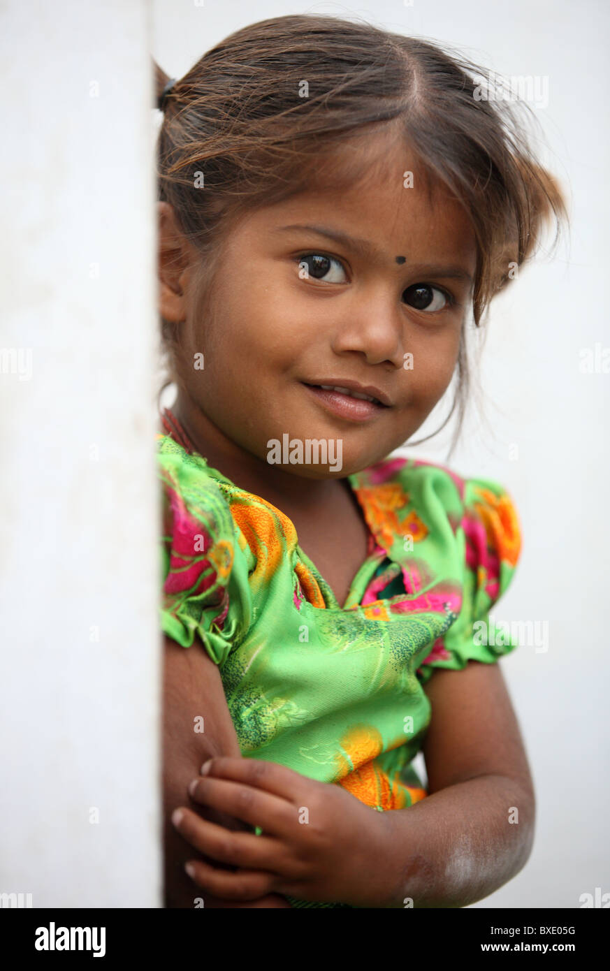 Beautiful girl andhra pradesh south india stock photo