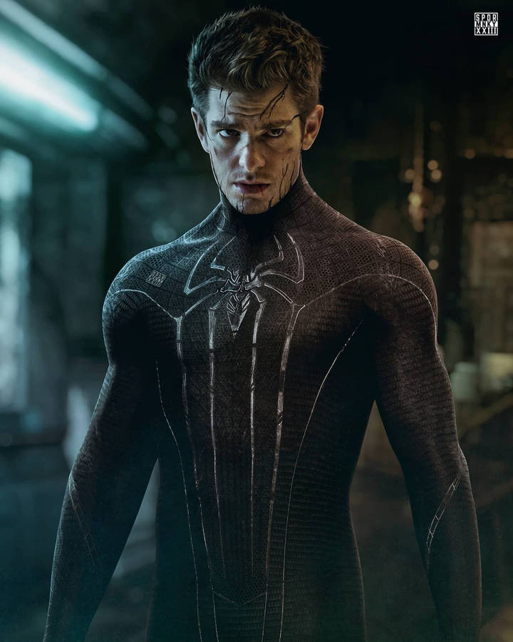 Download andrew garfield as black spiderman wallpaper