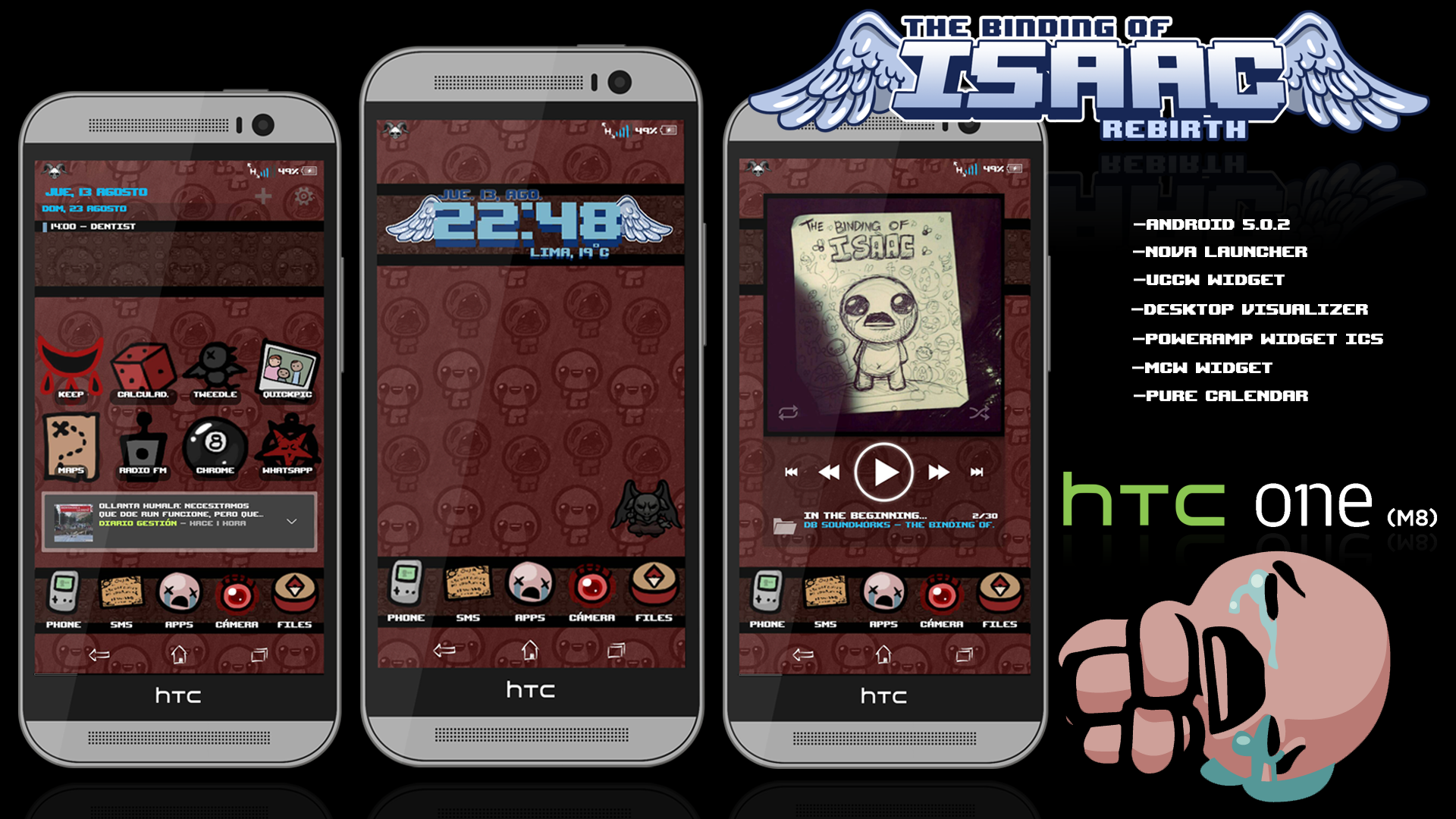 The binding of isaac theme for android by ramiroquai on