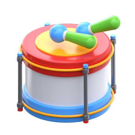 D baby drum toy illustrations