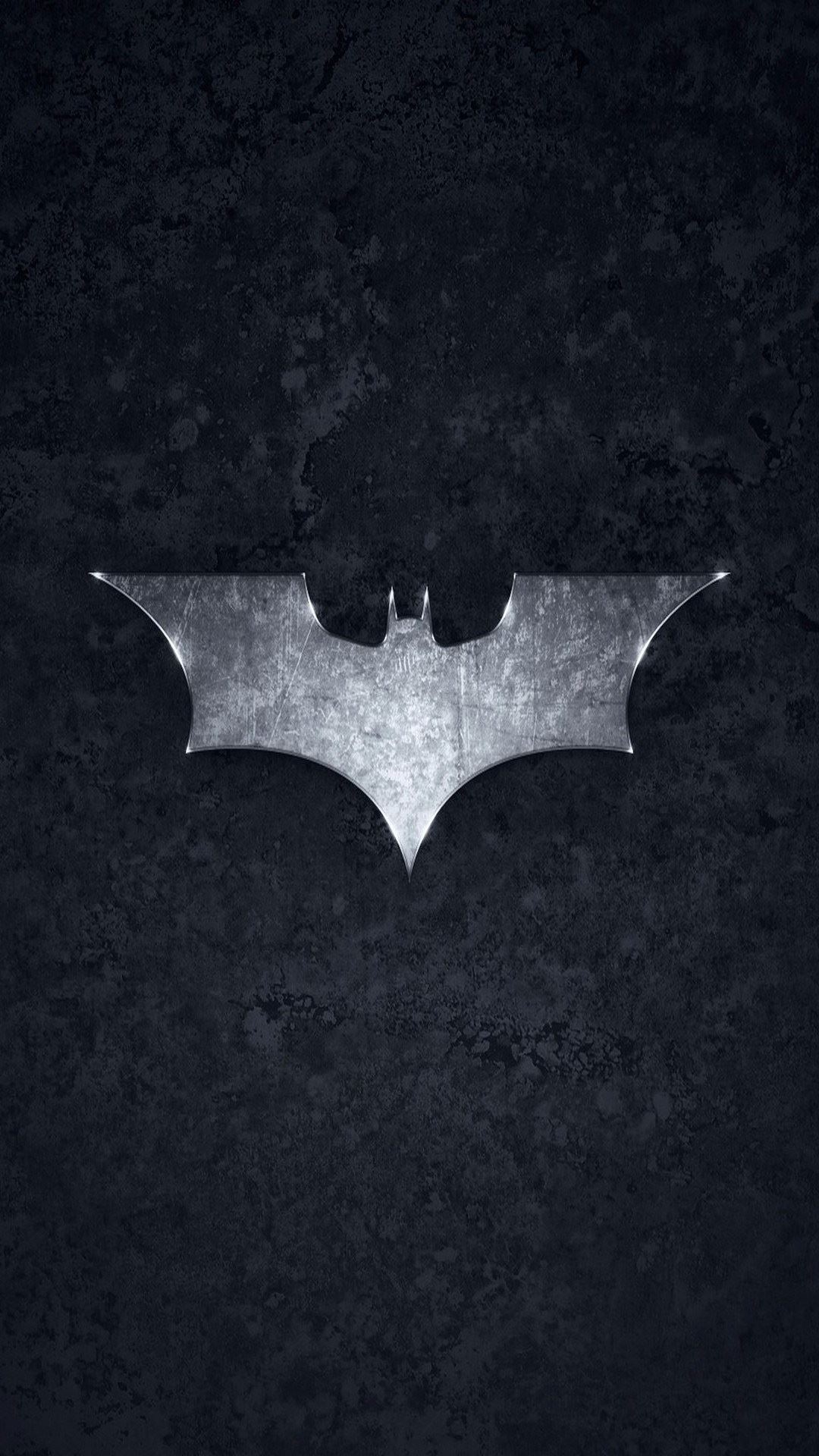 Batman logo brushed metal