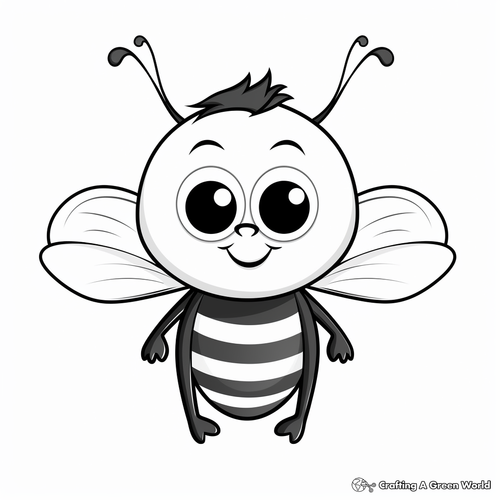 B is for bee coloring pages