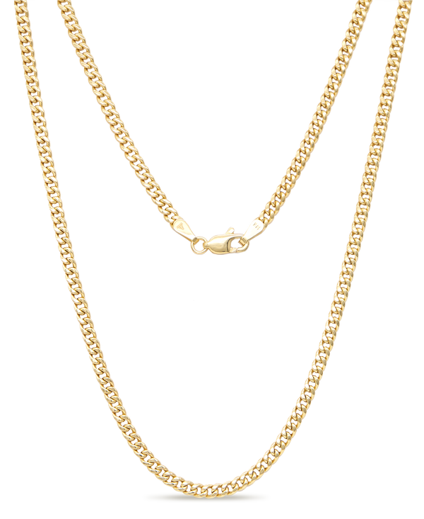 K gold curb cuban chain necklace mm â bali jewelry