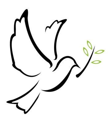 Pillow cover dove peace vector