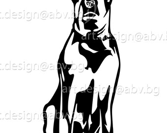 Vector dog front pig dog body ai png pdf eps svg dxf jpg download digital image australian dog bull arab