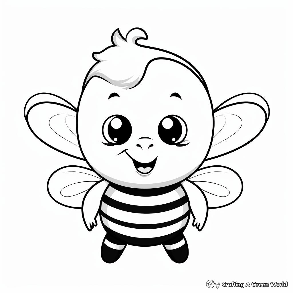 B is for bee coloring pages