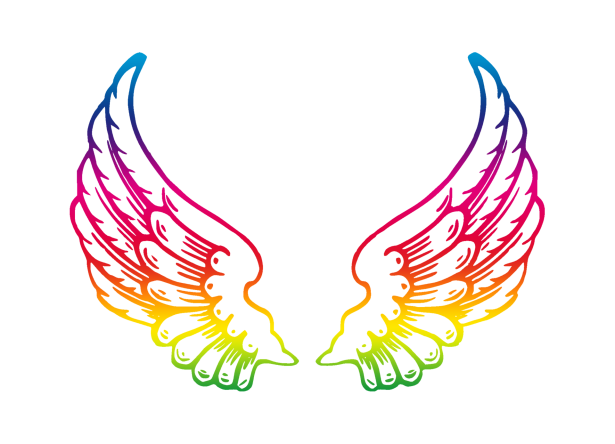 Wings clipart colorful colorful free stock photo