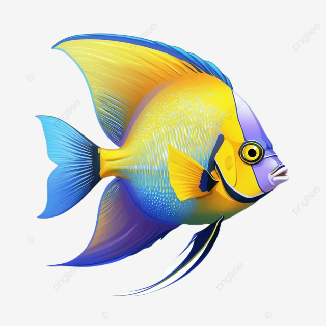 Blue and yellow tropical fish isolated on white background blue and yellow tropical fish isolated on white background marine life png transparent image and clipart for free download